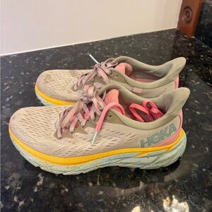 Free people x HOKA Women's Athletic Shoes in Pink, Yellow, and Blue
